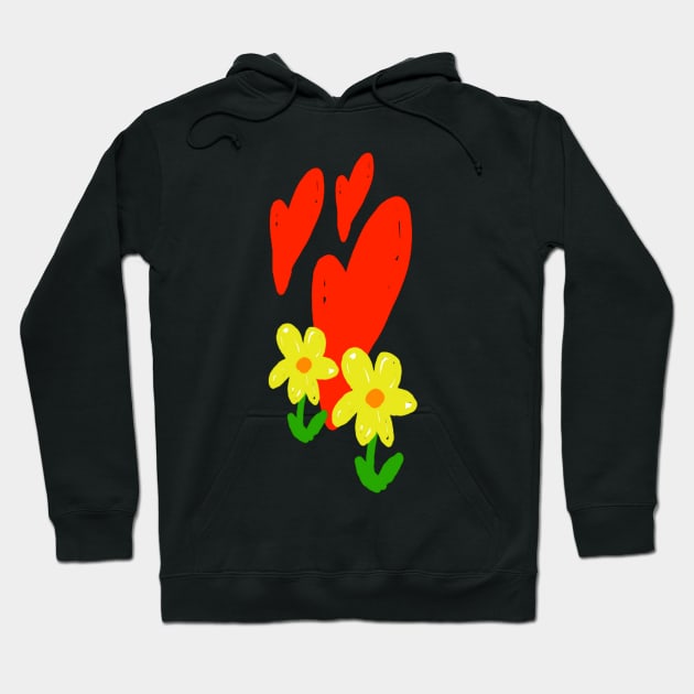 Hearts and Flowers Hoodie by andersonartstudio